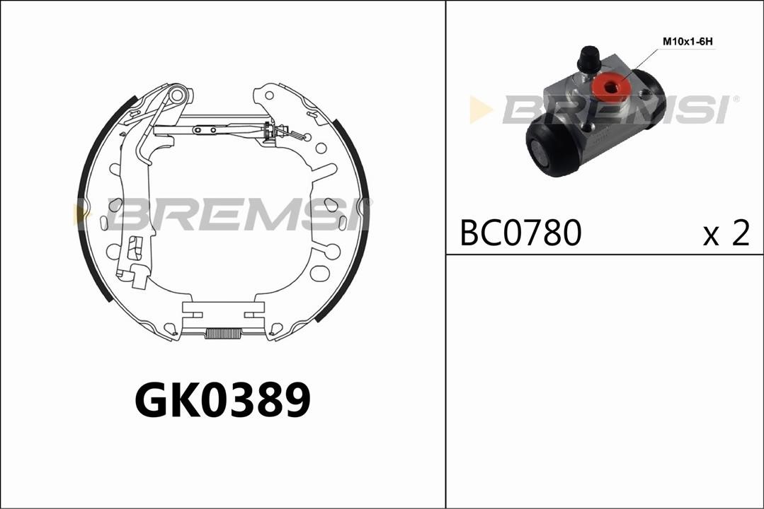 Bremsi GK0389 Колодки тормозные барабанные, комплект GK0389: Отличная цена - Купить в Польше на 2407.PL!