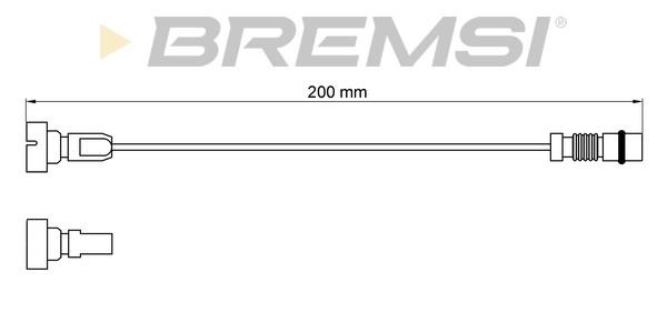 Bremsi WI0963 Датчик зносу гальмівних колодок WI0963: Приваблива ціна - Купити у Польщі на 2407.PL!