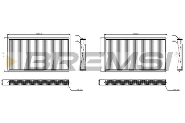 Bremsi FC0950C Filter, interior air FC0950C: Buy near me in Poland at 2407.PL - Good price!
