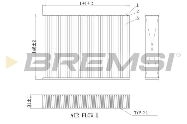 Bremsi FC0432A Filter, interior air FC0432A: Buy near me in Poland at 2407.PL - Good price!