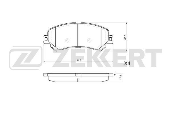 Zekkert BS-1080 Brake Pad Set, disc brake BS1080: Buy near me in Poland at 2407.PL - Good price!