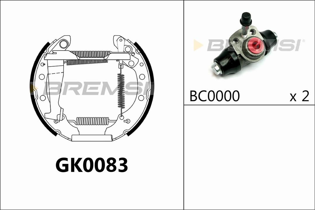 Bremsi GK0083 Колодки тормозные барабанные, комплект GK0083: Отличная цена - Купить в Польше на 2407.PL!