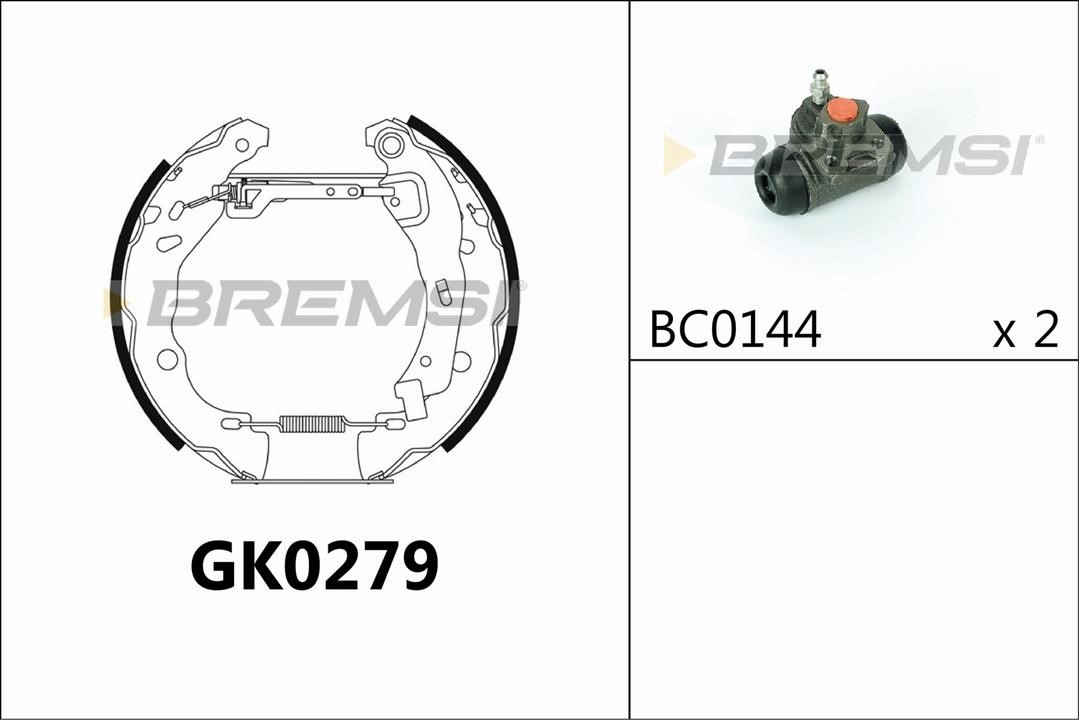 Bremsi GK0279 Колодки тормозные барабанные, комплект GK0279: Отличная цена - Купить в Польше на 2407.PL!