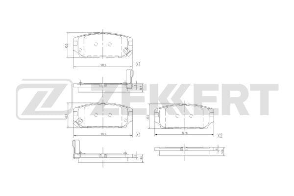 Zekkert BS-2961 Brake Pad Set, disc brake BS2961: Buy near me in Poland at 2407.PL - Good price!