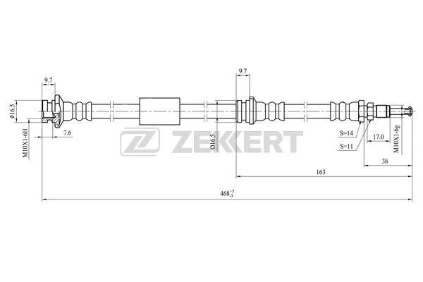 Zekkert BS-9481 Przewód hamulcowy elastyczny BS9481: Dobra cena w Polsce na 2407.PL - Kup Teraz!
