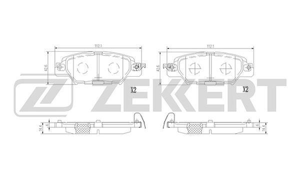 Zekkert BS-3019 Rear disc brake pads, set BS3019: Buy near me in Poland at 2407.PL - Good price!