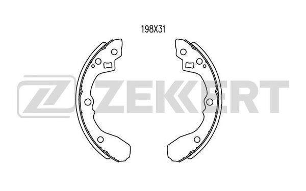 Zekkert BK-4257 Brake shoe set BK4257: Buy near me in Poland at 2407.PL - Good price!