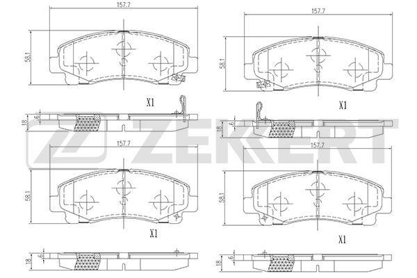 Zekkert BS-2169 Тормозные колодки дисковые передние, комплект BS2169: Отличная цена - Купить в Польше на 2407.PL!