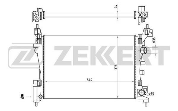 Zekkert MK-1242 Radiator, engine cooling MK1242: Buy near me in Poland at 2407.PL - Good price!