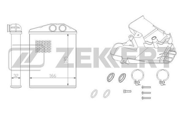 Zekkert MK-5084 Heat Exchanger, interior heating MK5084: Buy near me in Poland at 2407.PL - Good price!