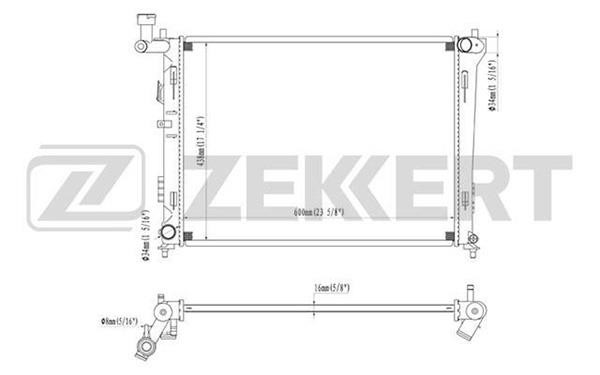 Zekkert MK-1079 Radiator, engine cooling MK1079: Buy near me in Poland at 2407.PL - Good price!