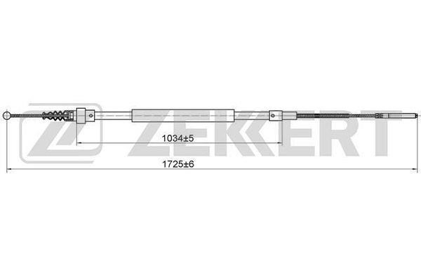 Zekkert BZ-1215 Cable, parking brake BZ1215: Buy near me in Poland at 2407.PL - Good price!