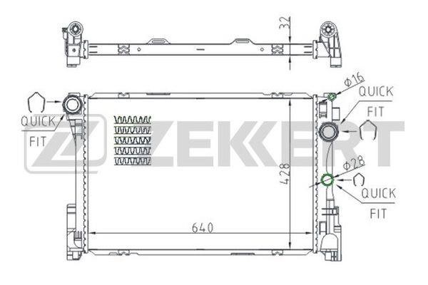 Zekkert MK-1513 Радиатор, охлаждение двигателя MK1513: Отличная цена - Купить в Польше на 2407.PL!