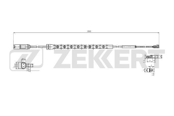 Zekkert BS-8100 Warning contact, brake pad wear BS8100: Buy near me in Poland at 2407.PL - Good price!