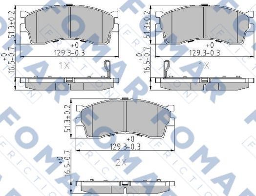 Fomar friction FO 907081 Brake Pad Set, disc brake FO907081: Buy near me in Poland at 2407.PL - Good price!