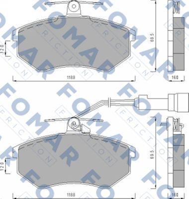 Fomar friction FO 670281 Klocki hamulcowe, zestaw FO670281: Dobra cena w Polsce na 2407.PL - Kup Teraz!