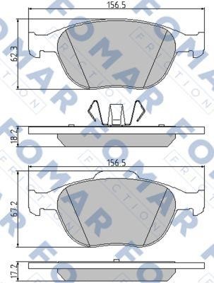 Fomar friction FO 907781 Гальмівні колодки, комплект FO907781: Приваблива ціна - Купити у Польщі на 2407.PL!