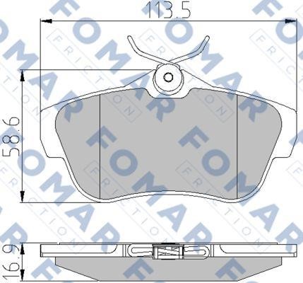 Fomar friction FO 930381 Brake Pad Set, disc brake FO930381: Buy near me in Poland at 2407.PL - Good price!