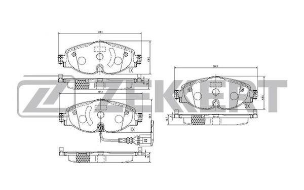 Zekkert BS-1047 Brake Pad Set, disc brake BS1047: Buy near me in Poland at 2407.PL - Good price!