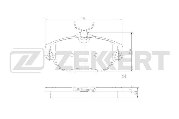 Zekkert BS-2996 Brake Pad Set, disc brake BS2996: Buy near me in Poland at 2407.PL - Good price!