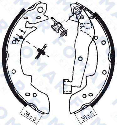 Fomar friction FO 0400 Brake shoe set FO0400: Buy near me in Poland at 2407.PL - Good price!