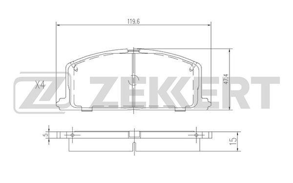 Zekkert BS-2624 Тормозные колодки дисковые, комплект BS2624: Отличная цена - Купить в Польше на 2407.PL!