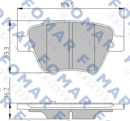Fomar friction FO 691581 Brake Pad Set, disc brake FO691581: Buy near me in Poland at 2407.PL - Good price!