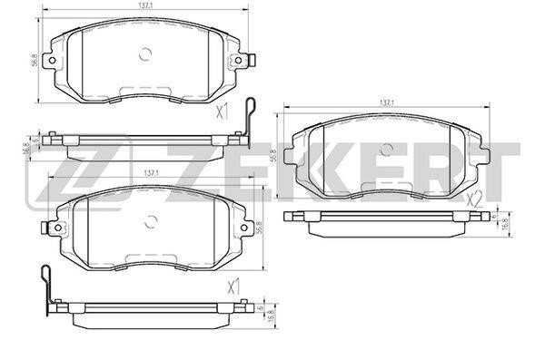 Zekkert BS-2585 Brake Pad Set, disc brake BS2585: Buy near me in Poland at 2407.PL - Good price!