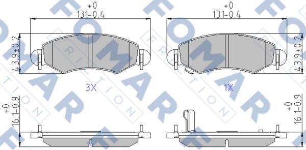 Fomar friction FO 894781 Brake Pad Set, disc brake FO894781: Buy near me in Poland at 2407.PL - Good price!