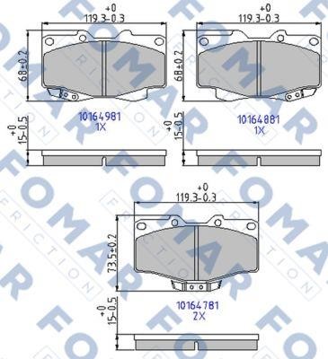 Fomar friction FO 464781 Brake Pad Set, disc brake FO464781: Buy near me in Poland at 2407.PL - Good price!