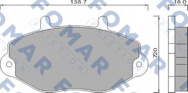 Fomar friction FO 486481 Brake Pad Set, disc brake FO486481: Buy near me in Poland at 2407.PL - Good price!