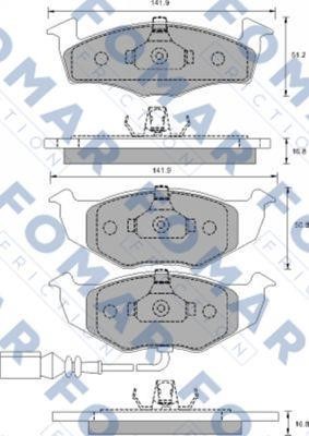 Fomar friction FO 907381 Brake Pad Set, disc brake FO907381: Buy near me at 2407.PL in Poland at an Affordable price!