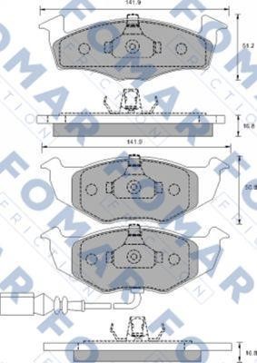 Fomar friction FO 907381 Brake Pad Set, disc brake FO907381: Buy near me in Poland at 2407.PL - Good price!