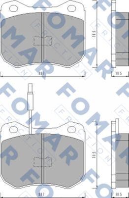Fomar friction FO 426281 Тормозные колодки дисковые, комплект FO426281: Отличная цена - Купить в Польше на 2407.PL!