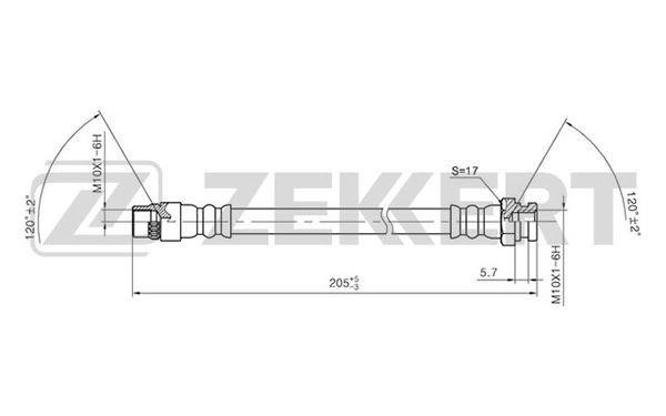 Zekkert BS-9021 Brake Hose BS9021: Buy near me in Poland at 2407.PL - Good price!