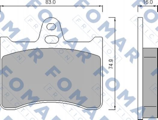 Fomar friction FO 424981 Brake Pad Set, disc brake FO424981: Buy near me in Poland at 2407.PL - Good price!