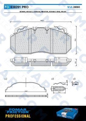 Fomar friction FO 638281 Brake Pad Set, disc brake FO638281: Buy near me in Poland at 2407.PL - Good price!