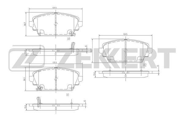 Zekkert BS-1735 Brake Pad Set, disc brake BS1735: Buy near me in Poland at 2407.PL - Good price!