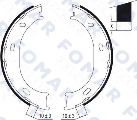 Fomar friction FO 9014 Parking brake shoes FO9014: Buy near me in Poland at 2407.PL - Good price!