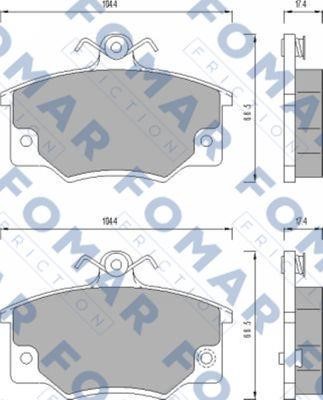 Fomar friction FO 437381 Brake Pad Set, disc brake FO437381: Buy near me in Poland at 2407.PL - Good price!