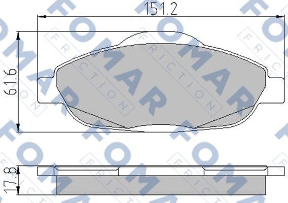 Fomar friction FO 929581 Brake Pad Set, disc brake FO929581: Buy near me in Poland at 2407.PL - Good price!