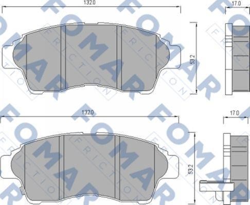 Fomar friction FO 481681 Brake Pad Set, disc brake FO481681: Buy near me in Poland at 2407.PL - Good price!