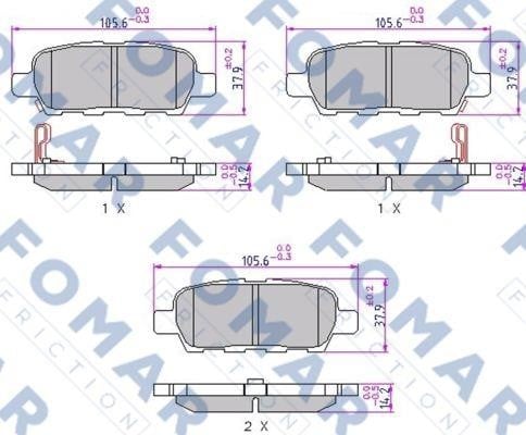 Fomar friction FO 923981 Brake Pad Set, disc brake FO923981: Buy near me at 2407.PL in Poland at an Affordable price!