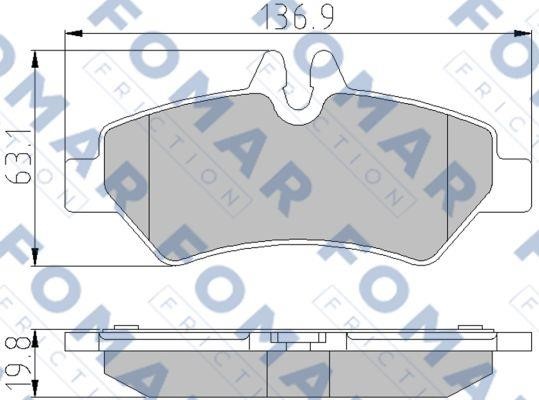 Fomar friction FO 921381 Гальмівні колодки, комплект FO921381: Приваблива ціна - Купити у Польщі на 2407.PL!