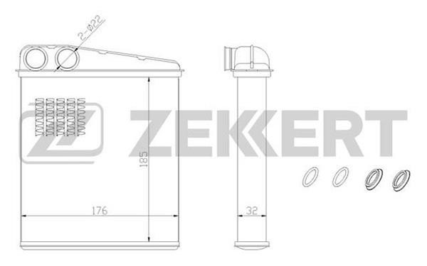 Zekkert MK-5054 Теплообменник MK5054: Отличная цена - Купить в Польше на 2407.PL!