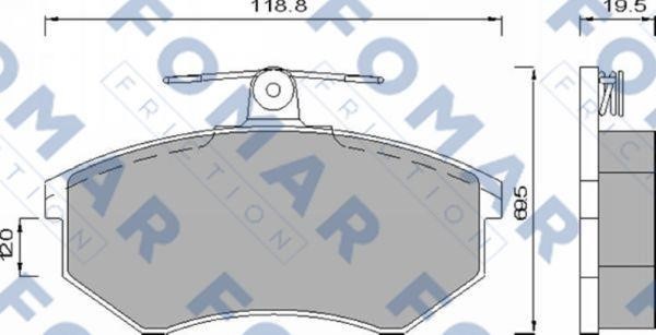 Fomar friction FO 488581 Brake Pad Set, disc brake FO488581: Buy near me in Poland at 2407.PL - Good price!