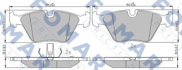 Fomar friction FO 927381 Тормозные колодки дисковые, комплект FO927381: Отличная цена - Купить в Польше на 2407.PL!