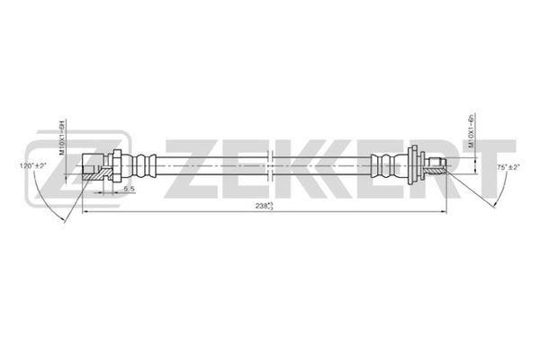 Zekkert BS-9030 Гальмівний шланг BS9030: Приваблива ціна - Купити у Польщі на 2407.PL!