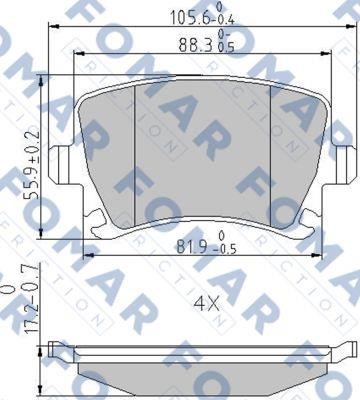 Fomar friction FO 912381 Brake Pad Set, disc brake FO912381: Buy near me in Poland at 2407.PL - Good price!
