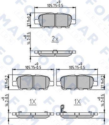 Fomar friction FO 859981 Brake Pad Set, disc brake FO859981: Buy near me at 2407.PL in Poland at an Affordable price!
